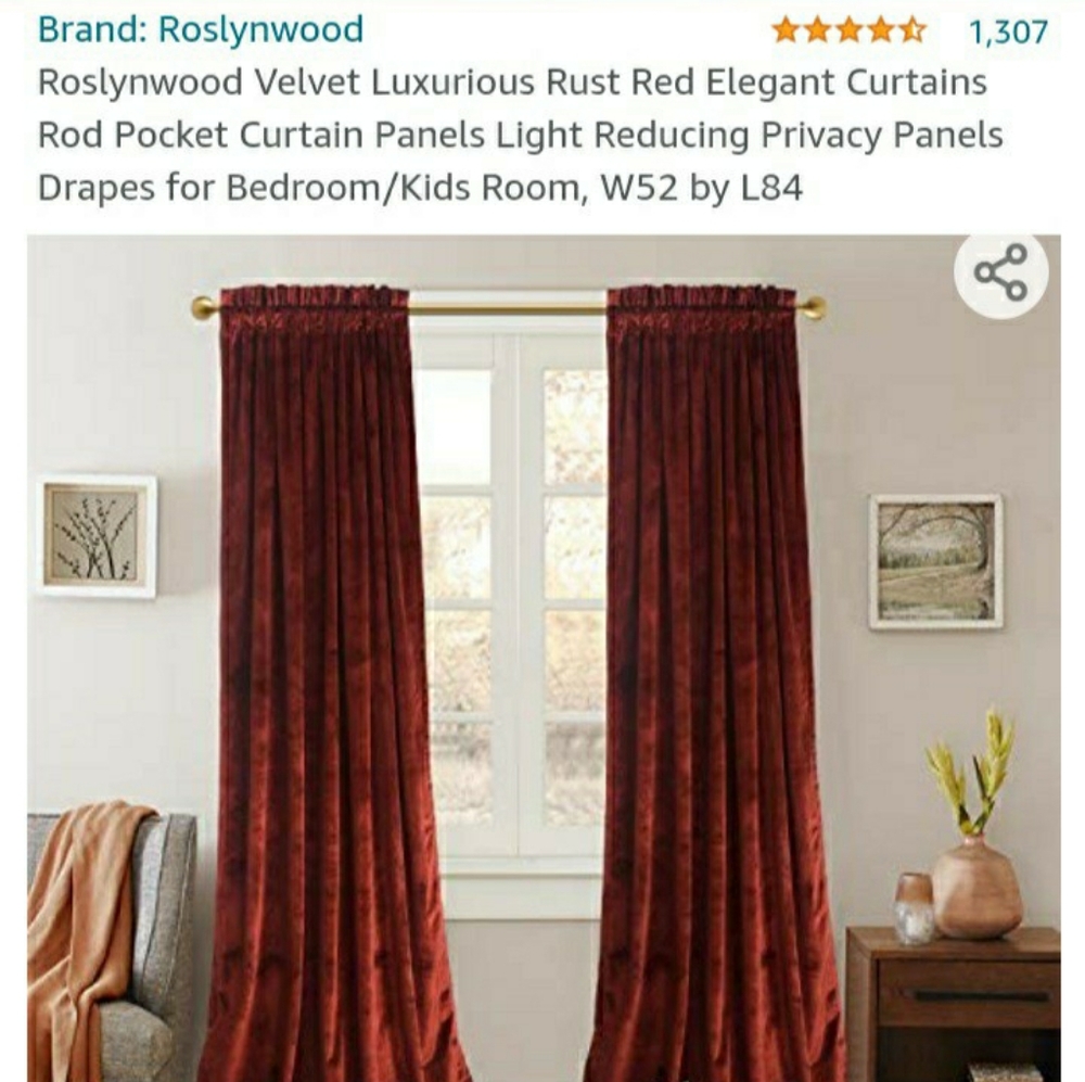 Velvet curtains